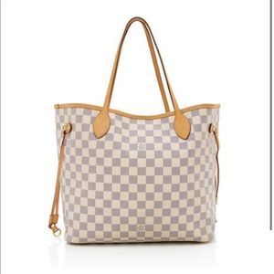 Damier Azur Neverfull MM tote